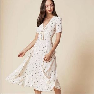 Reformation Kara Midi Dress ASO Dove Cameron